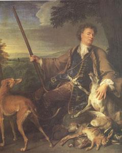 Francois Desportes Portrait of the Artist in Hunting Dress (mk05) oil painting image